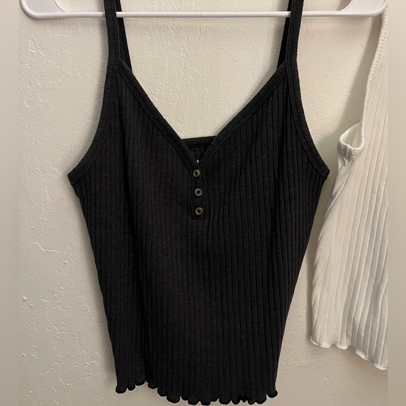 2/$10 AE White & Black (Charcoal) Tank Tops Bundle - Picture 2 of 7